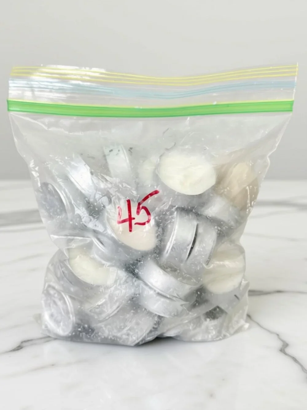 45 White Tealights Unscented